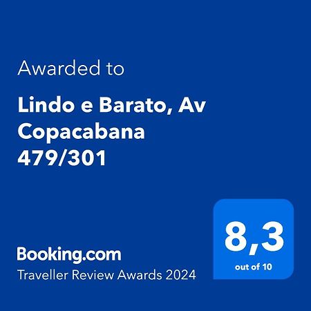Lindo E Barato, Av Copacabana 479/301 Рио де Жанейро Екстериор снимка